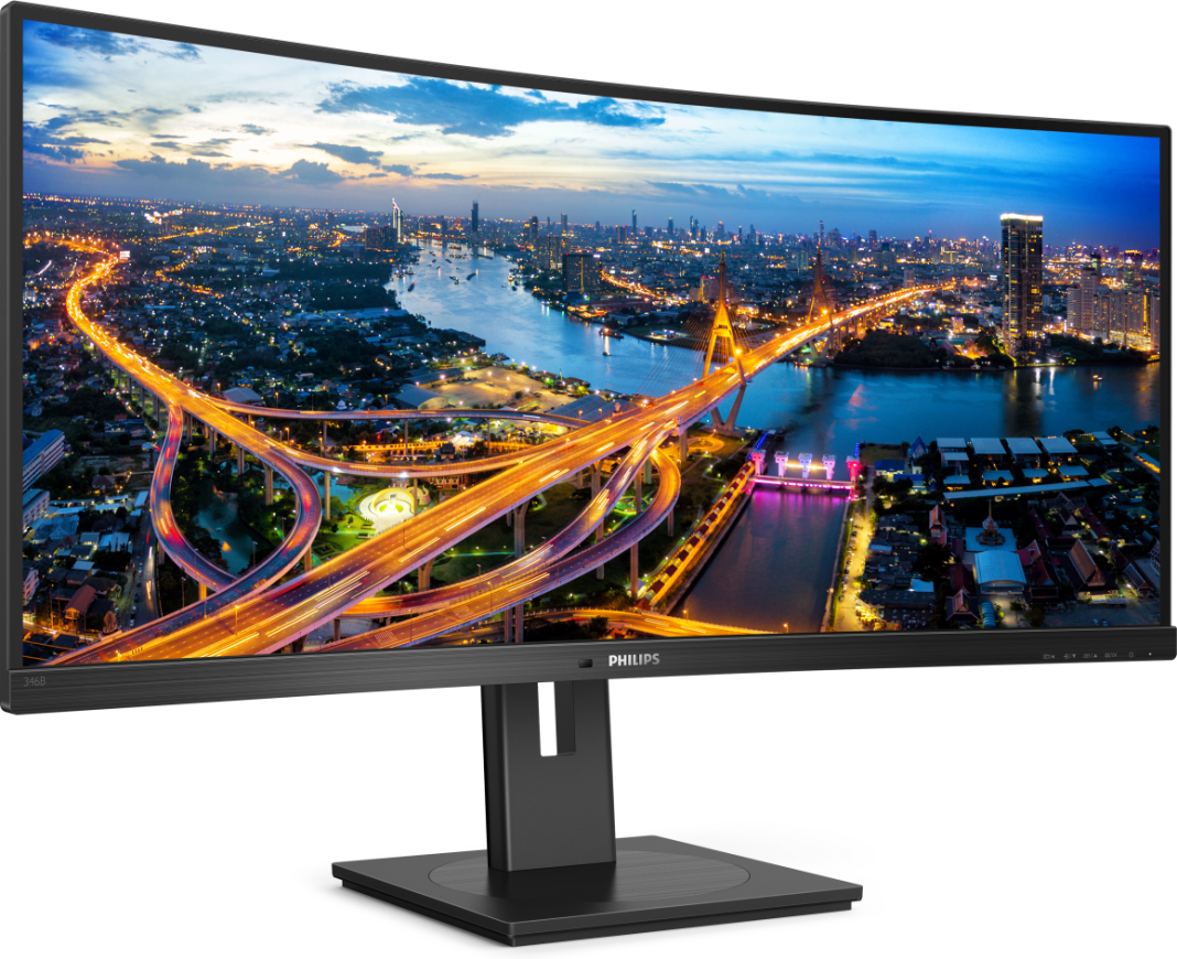 panoramiczny monitor z USB-C i przełącznikiem KVM